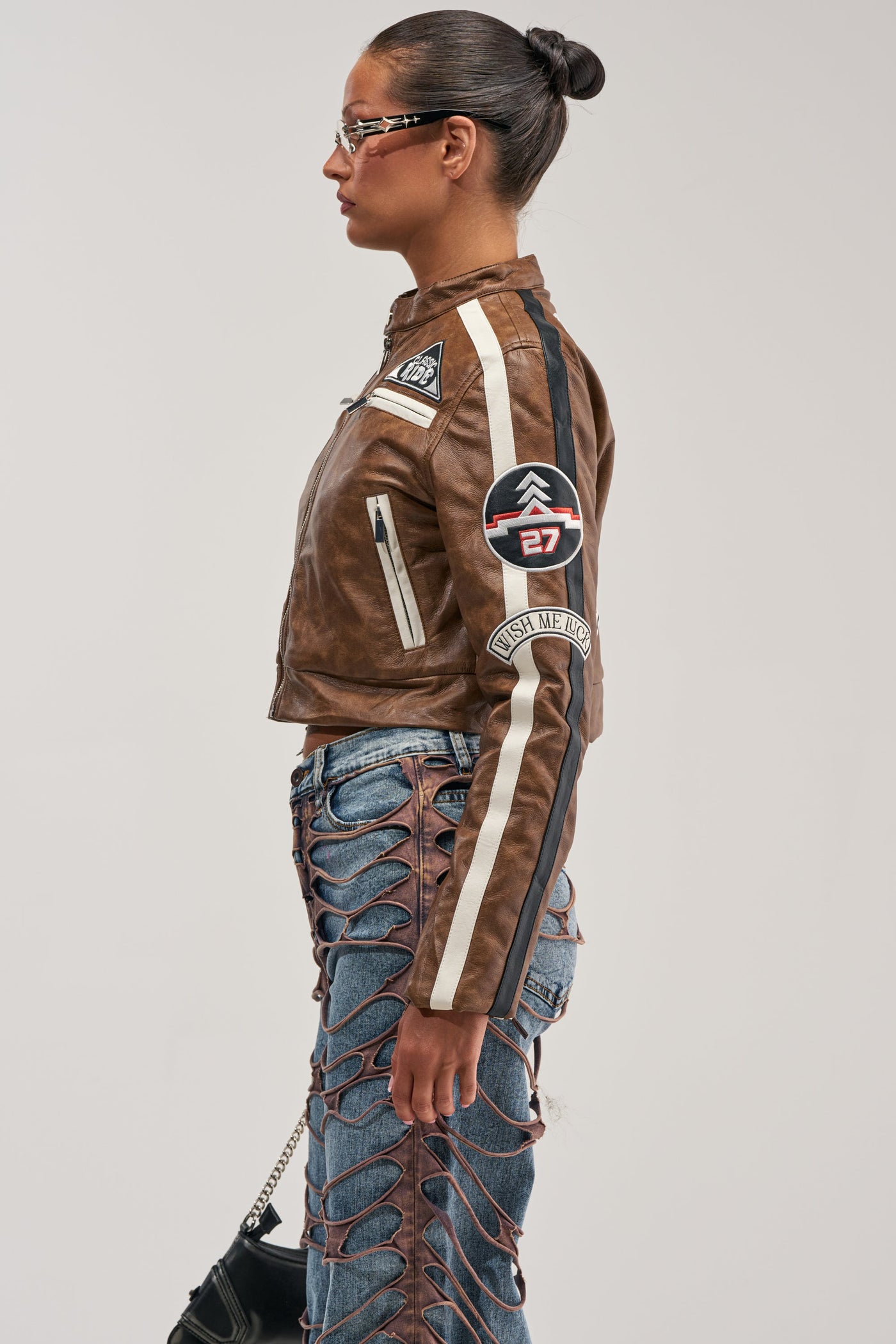WISH ME LUCK EMBROIDERED MOTO
