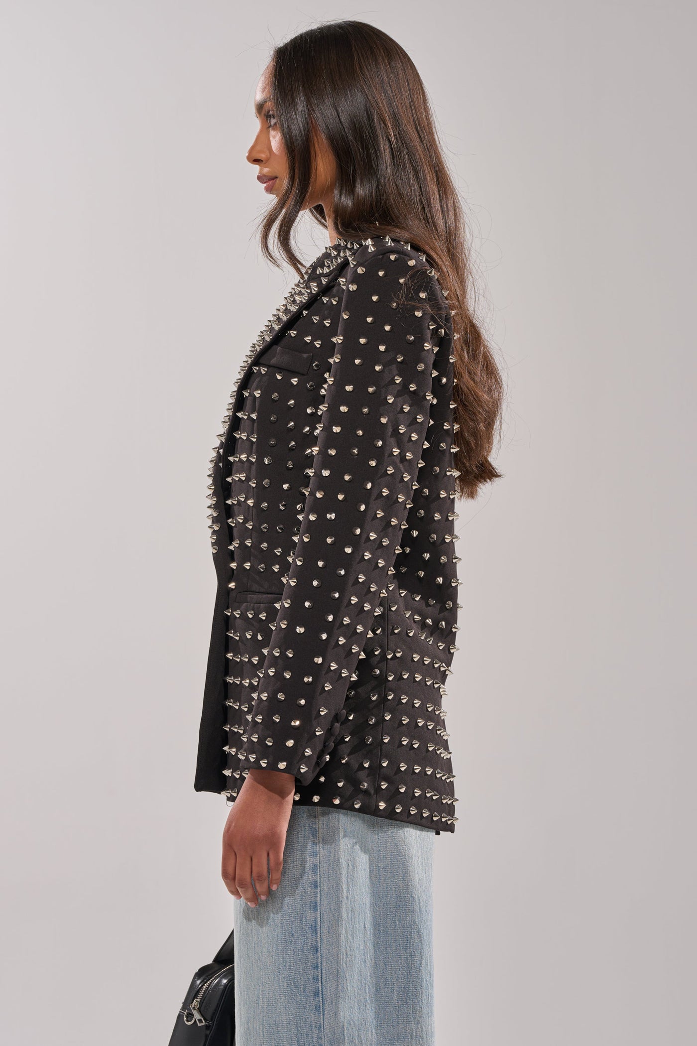 SUGAR AND SPICE SPIKED STUD BLAZER
