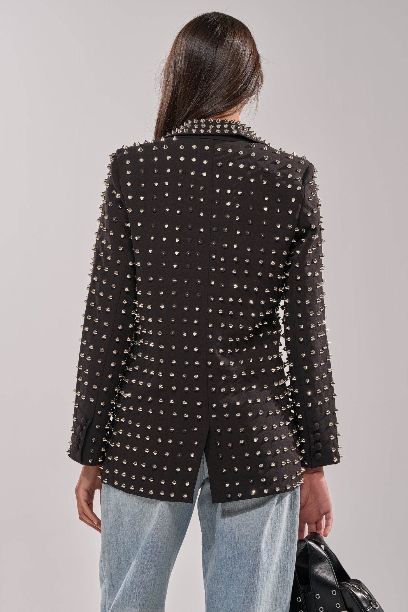SUGAR AND SPICE SPIKED STUD BLAZER